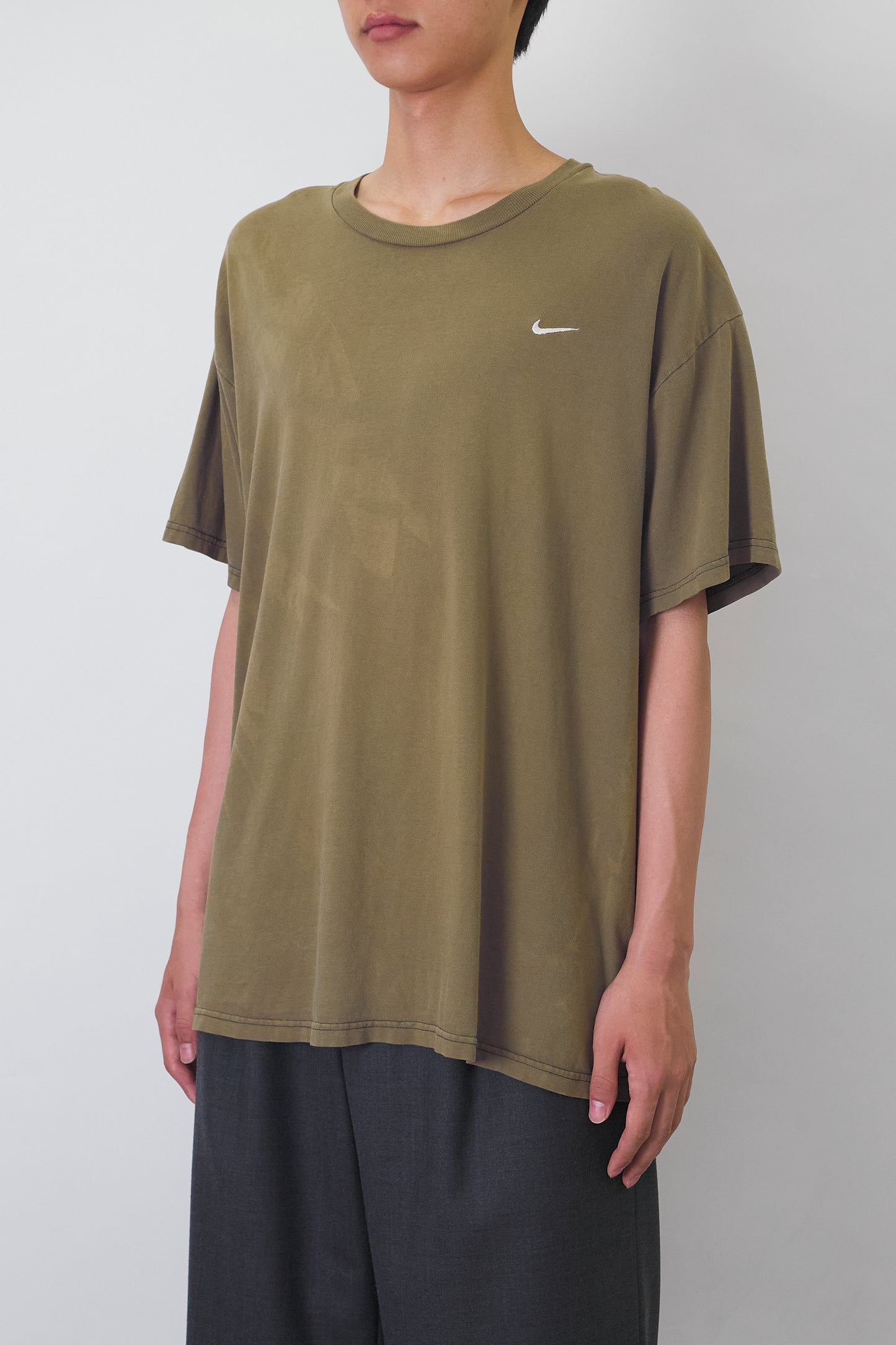 NIKE FADED KHAKI COTTON HALF SLEEVE TEE SHIRT