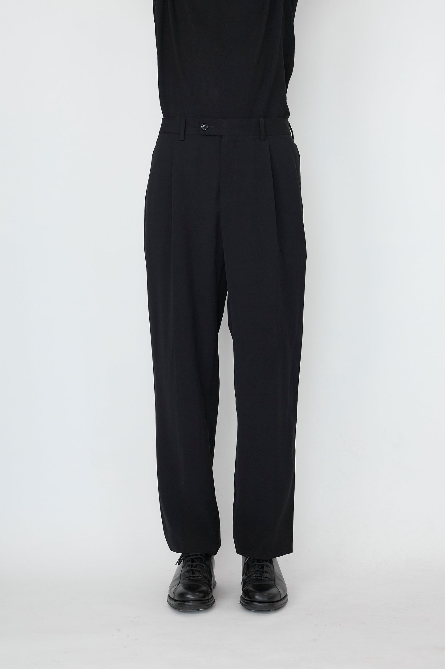 BERNARD ZINS BLACK WIDE PANTS MADE IN FRANCE
