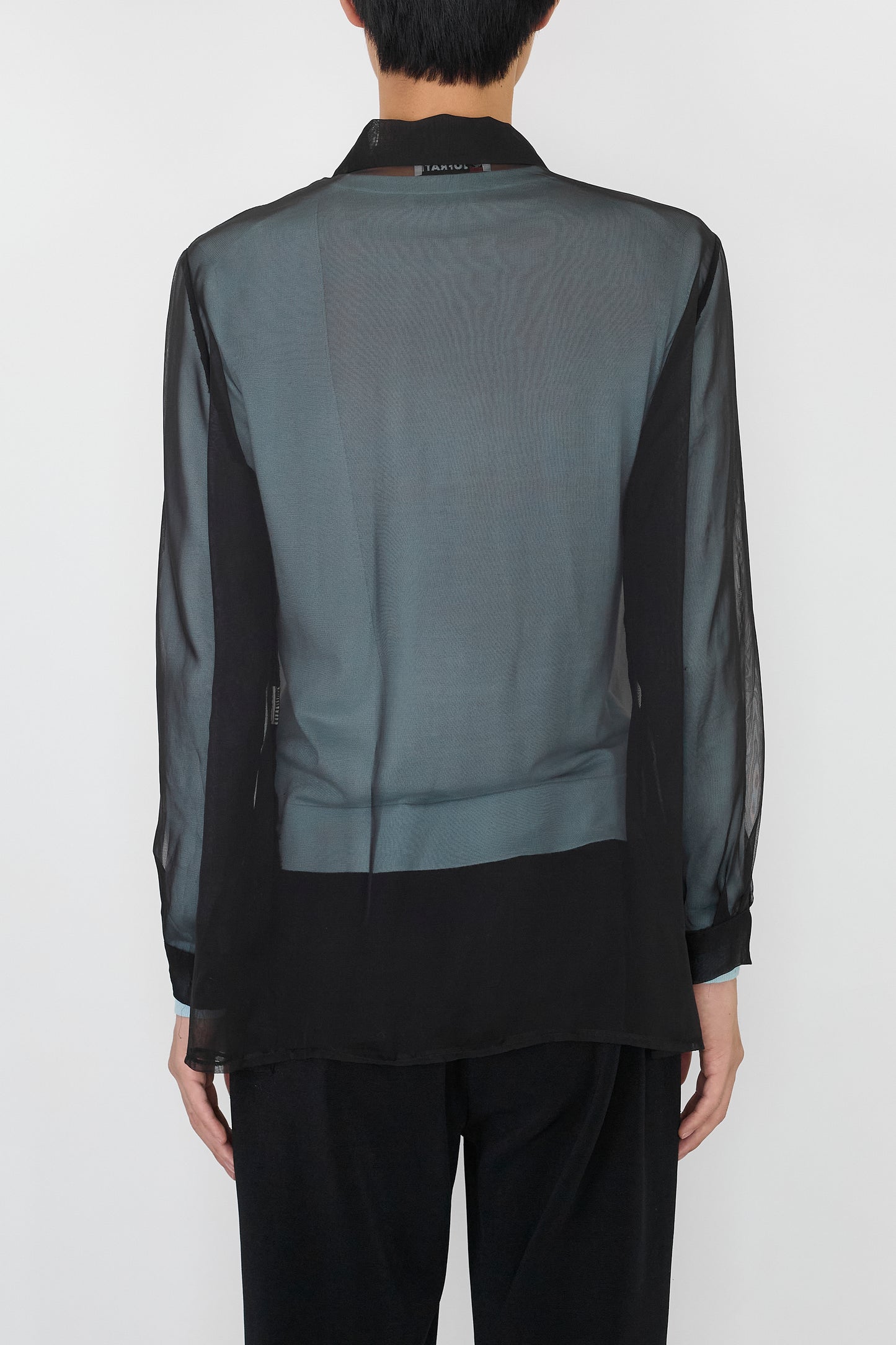 VINTAGE SEE THROUGH BLACK SHIRT