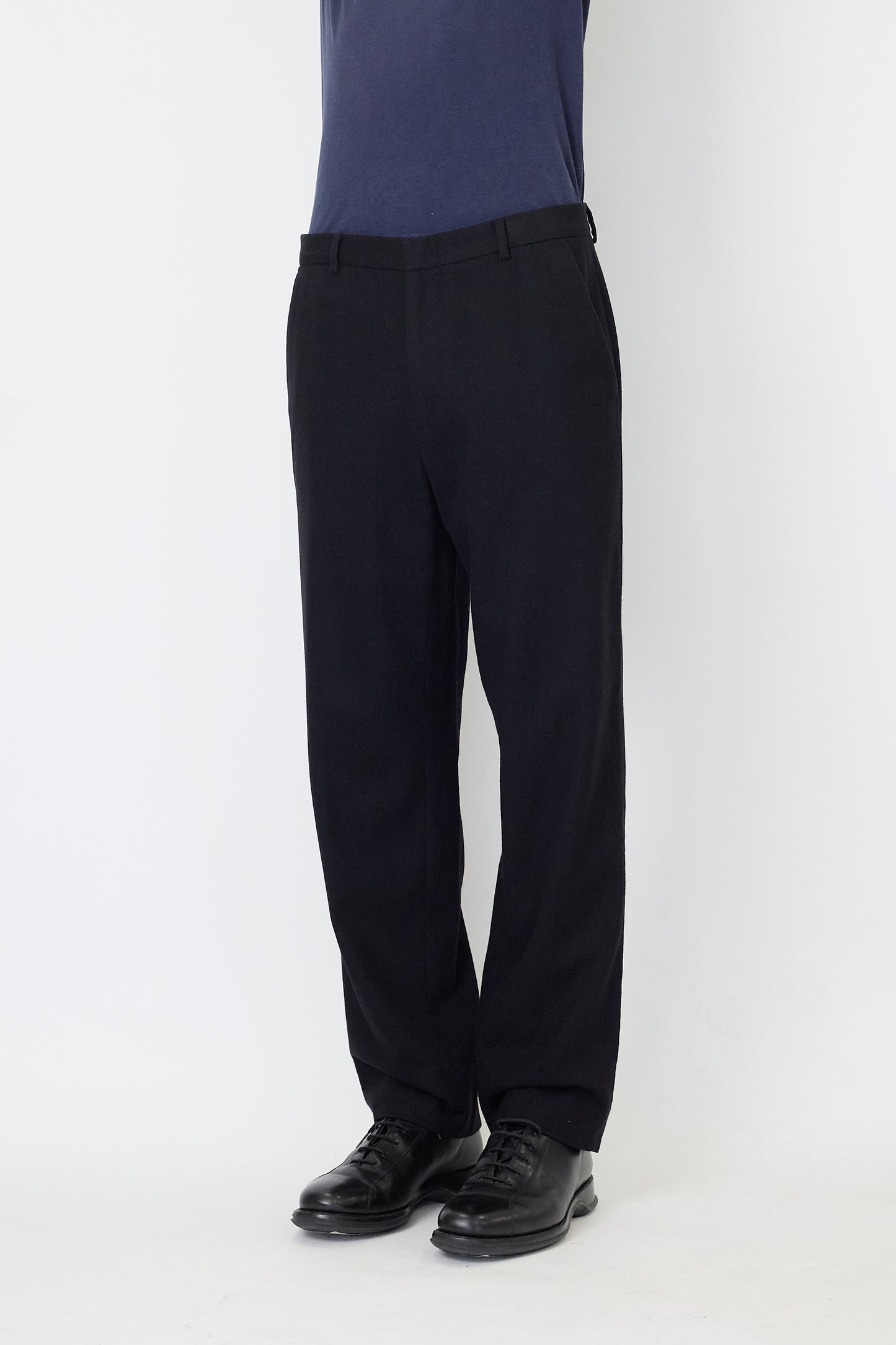 VERSUS BY GIANNI VERSACE BLACK CASHMERE WIDE PANTS MADE IN ITALY