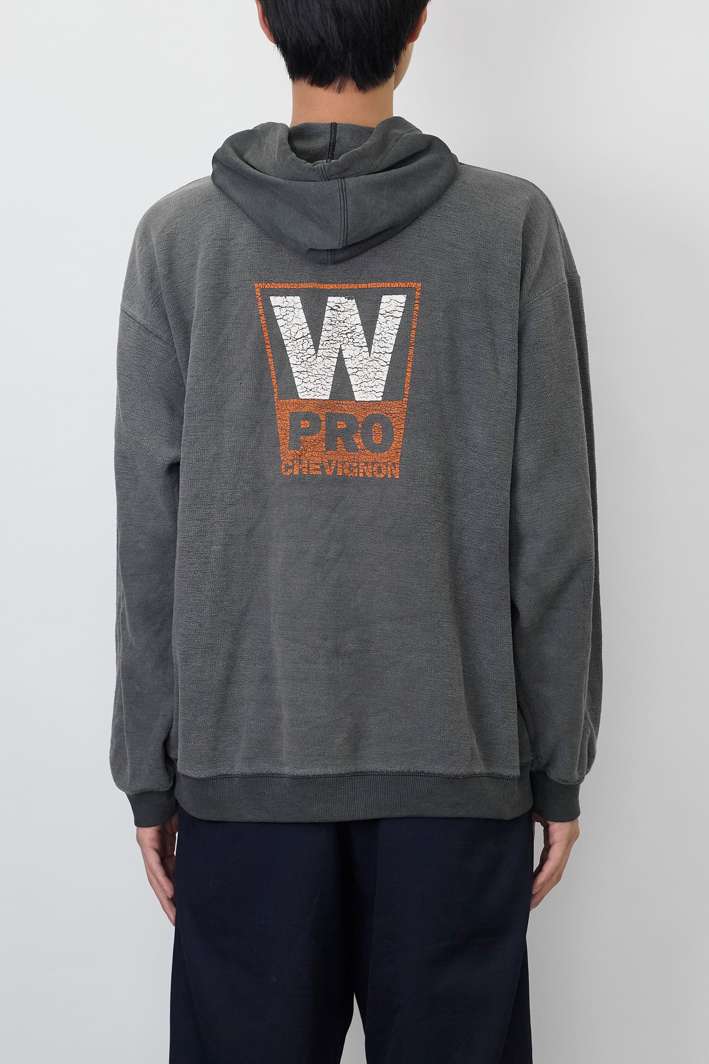 VINTAGE FADED BLACK COTTON HOODIE