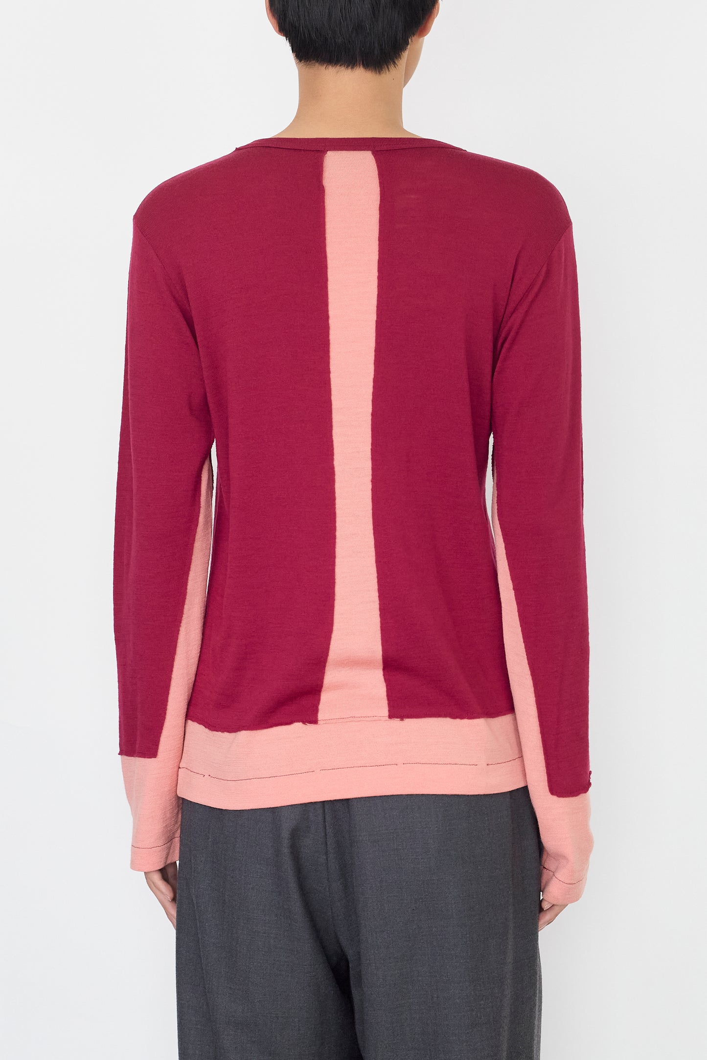 COMME DES GARCONS HOMME PLUS DESIGNED WOOL PINK KNIT