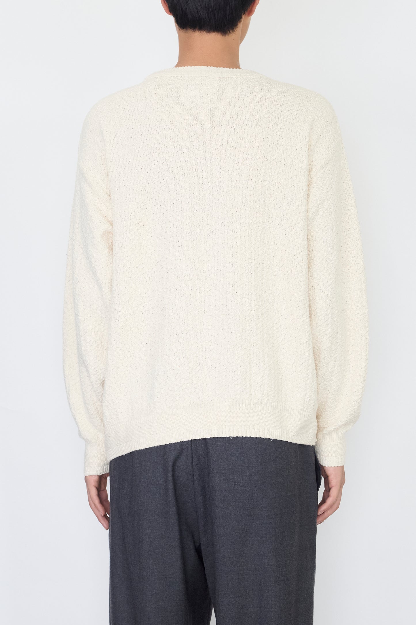 VINTAGE WHITE COTTON KNIT MADE IN USA