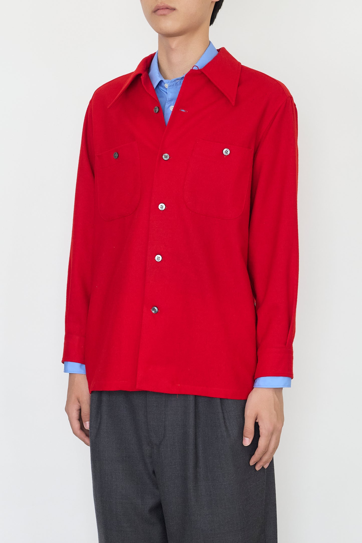 PENDLETON RED WOOL SHIRT MADE IN USA