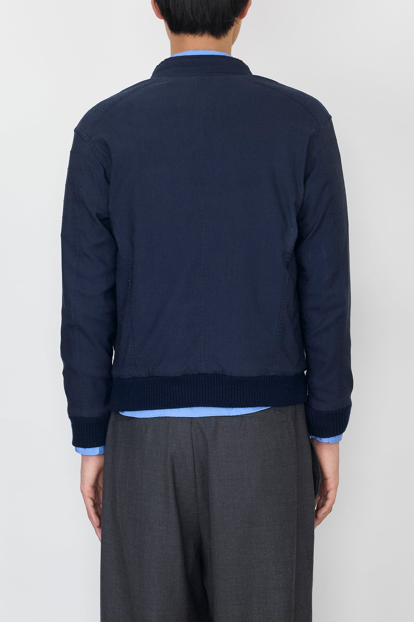DOLCE&GABBANA PADDED NAVY SHORT JACKET MADE IN ITALY