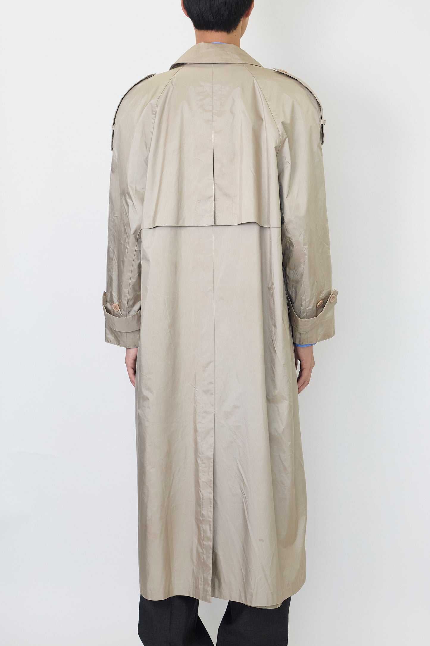 VINTAGE BEIGE NYLON LONG COAT
