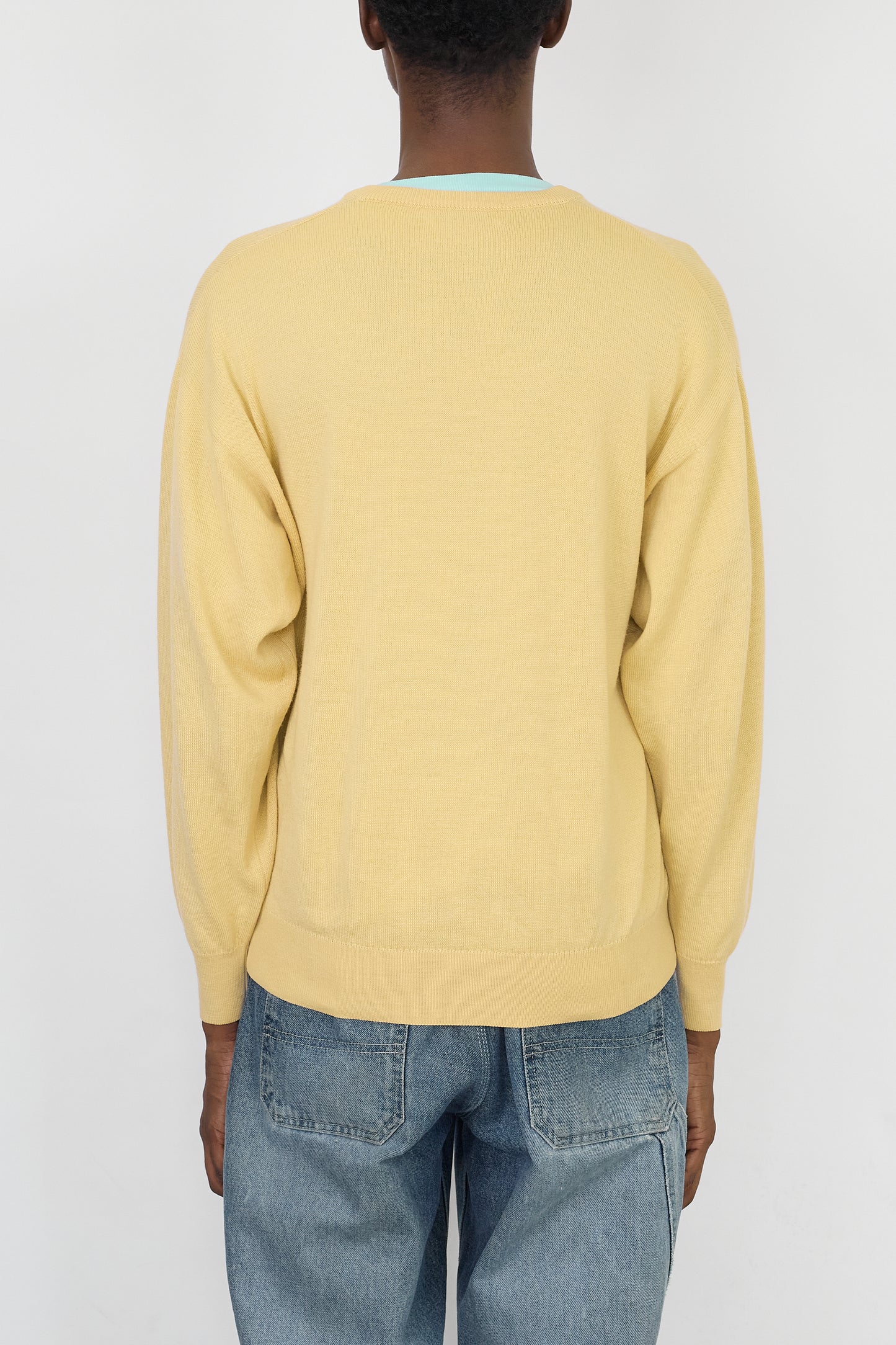 BURBERRY YELLOW WOOL KNIT MADE IN SPAIN