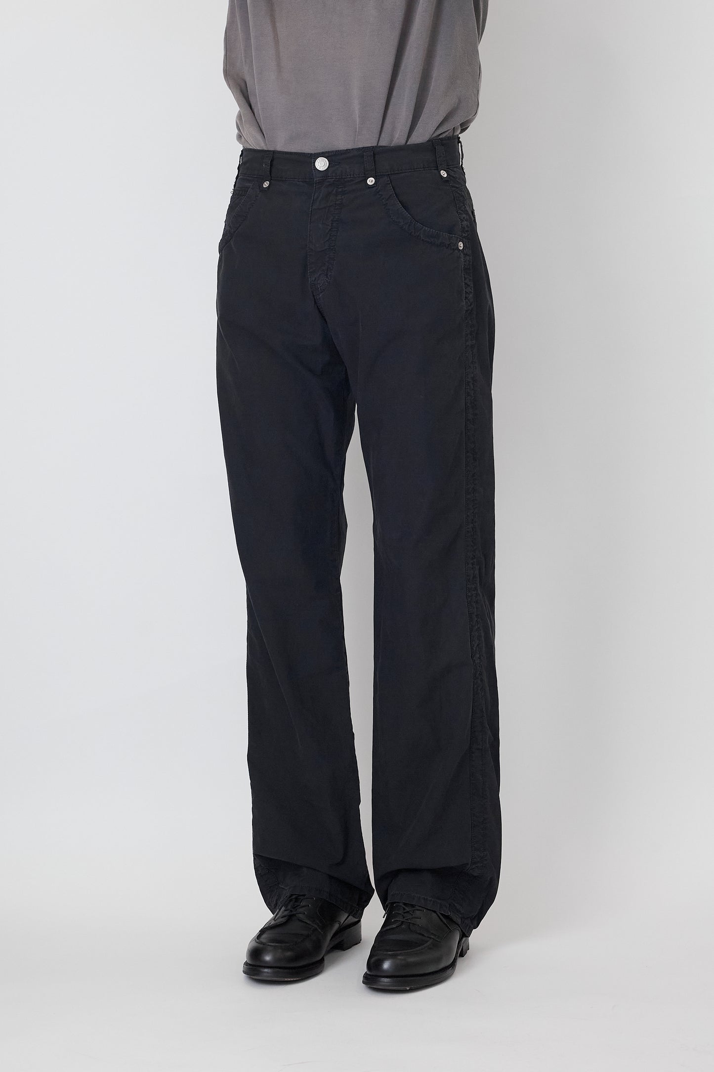 ARMANI JUNIOR BLACK COTTON FLARE PANTS