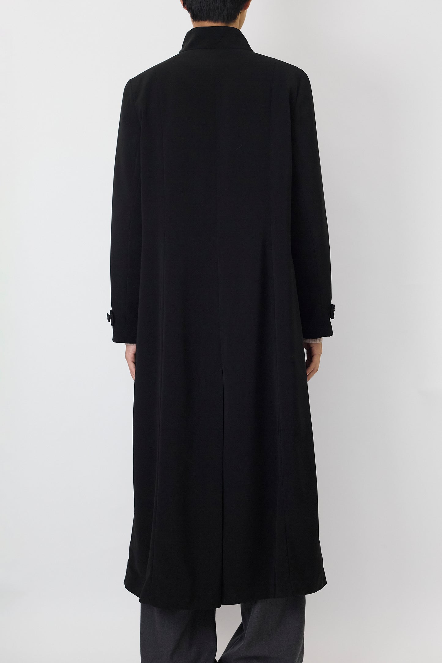 VINTAGE BLACK LONG COAT MADE IN ROMANIA