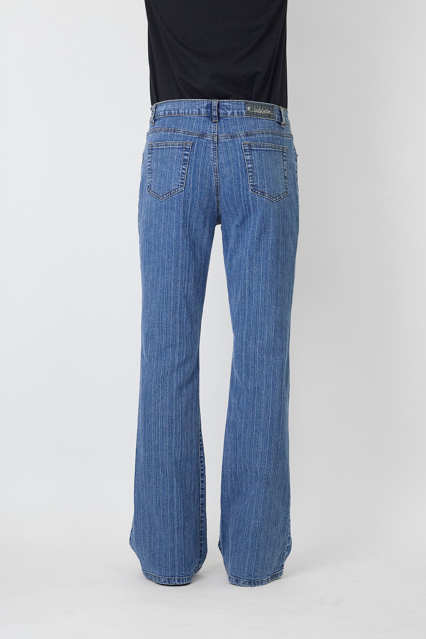 VINTAGE BLUE DENIM FLARE PANTS