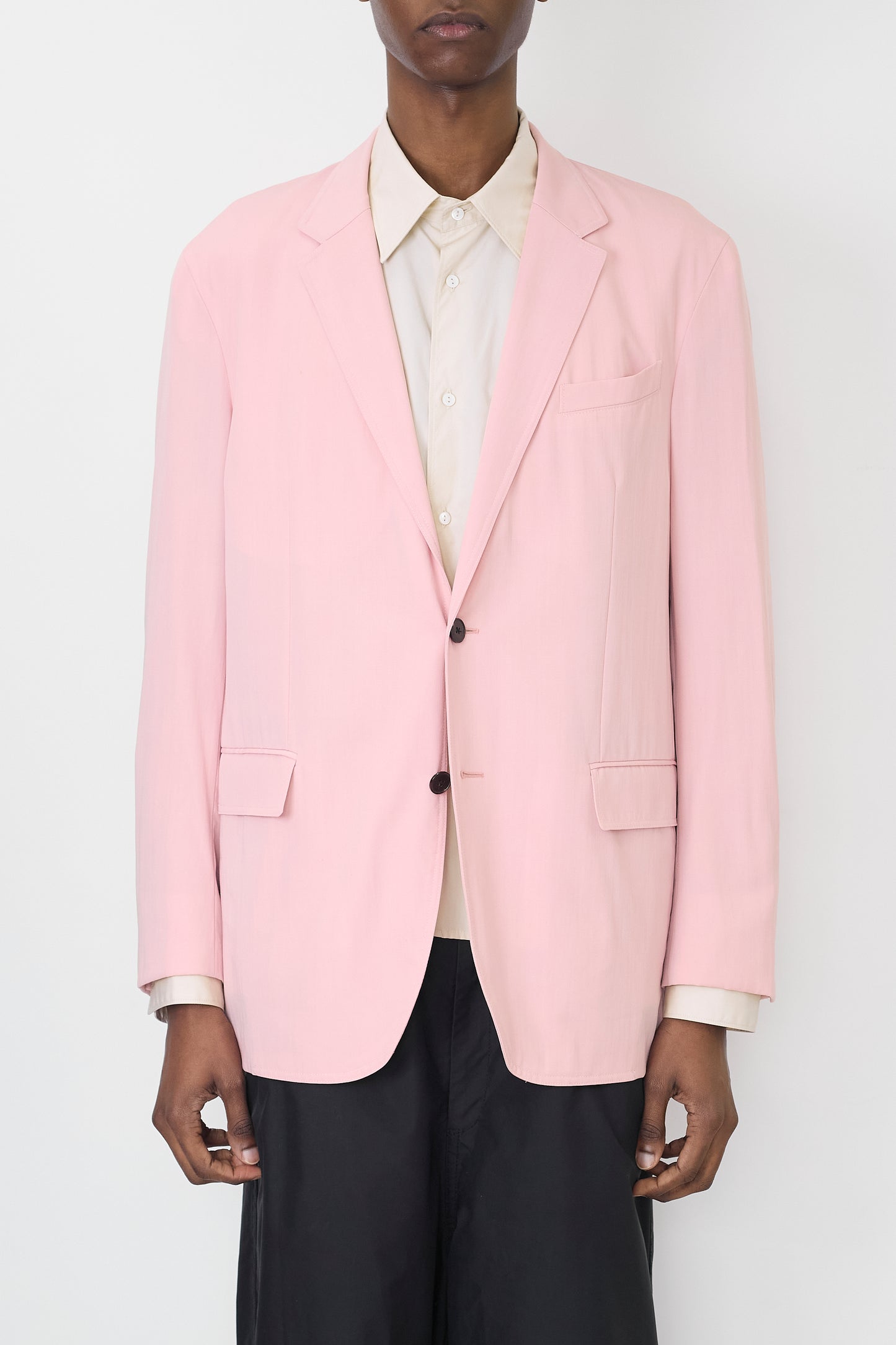 VALENTINO BY PICCIOLI PINK WOOL TAILORED JACKET