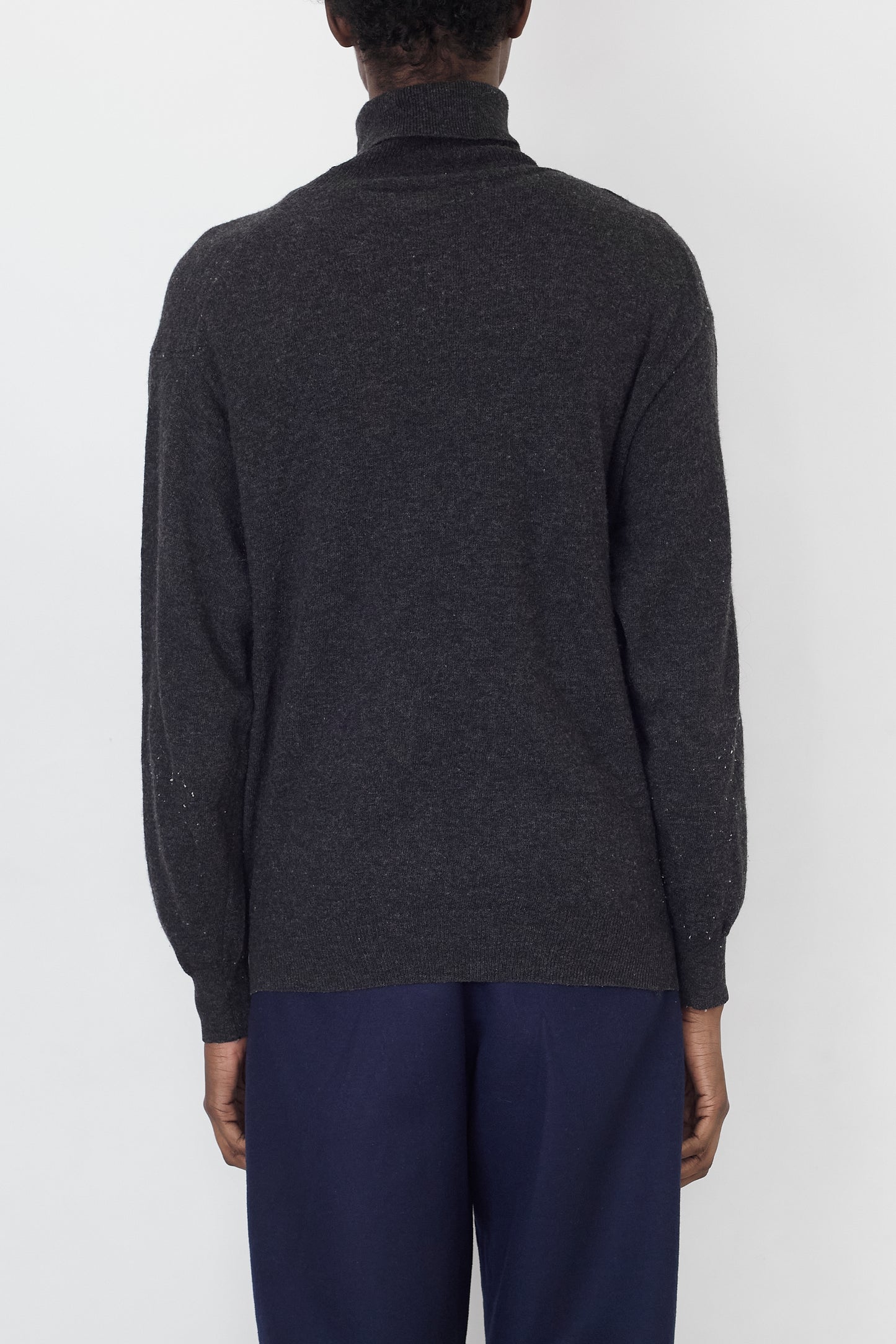 UNITED COLORS OF BENETTON GRAY TURTLE NECK KNIT MADE IN ITALY
