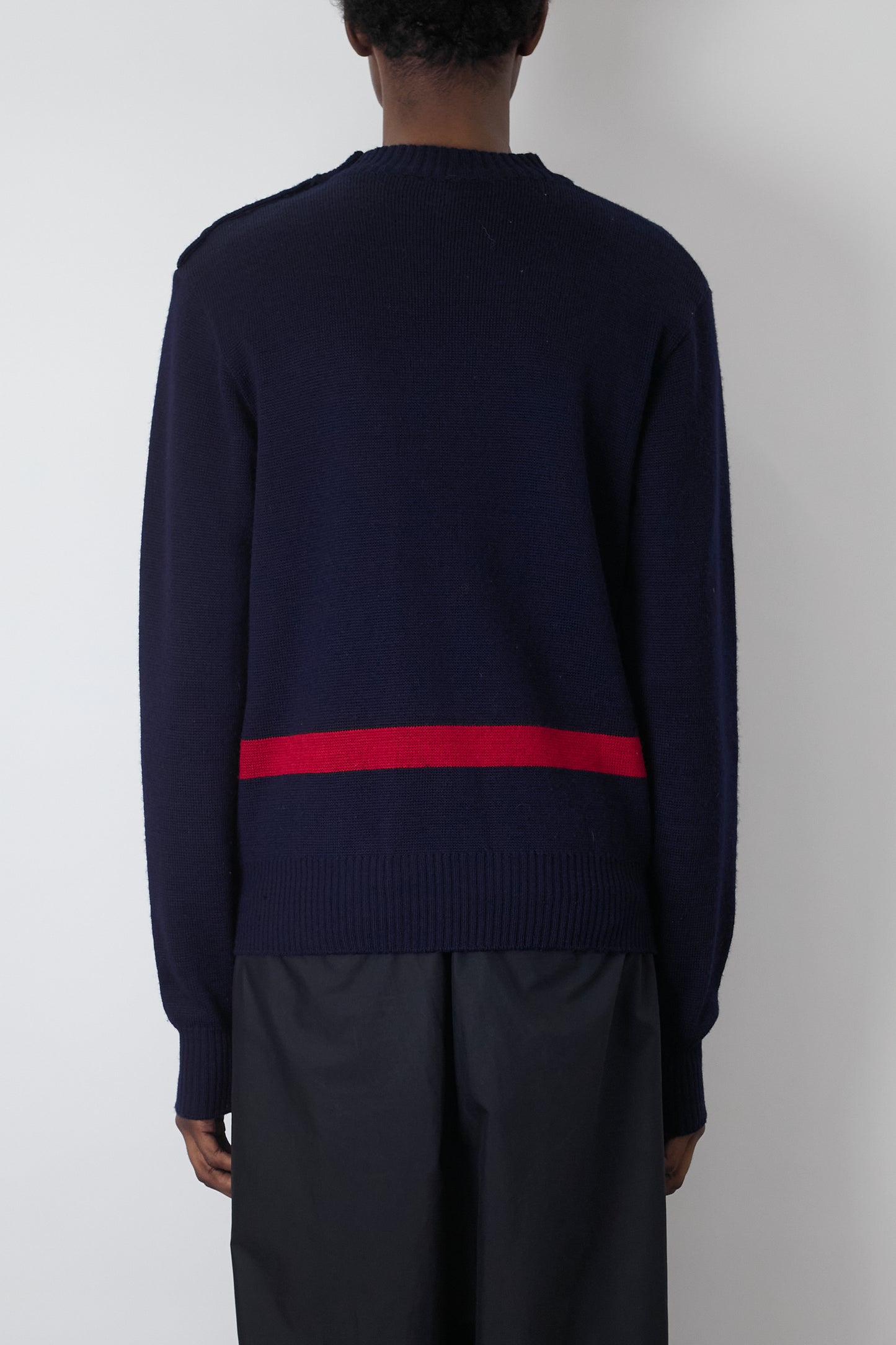 CHRISTIAN DIOR DESIGNED NAVY WOOL KNIT