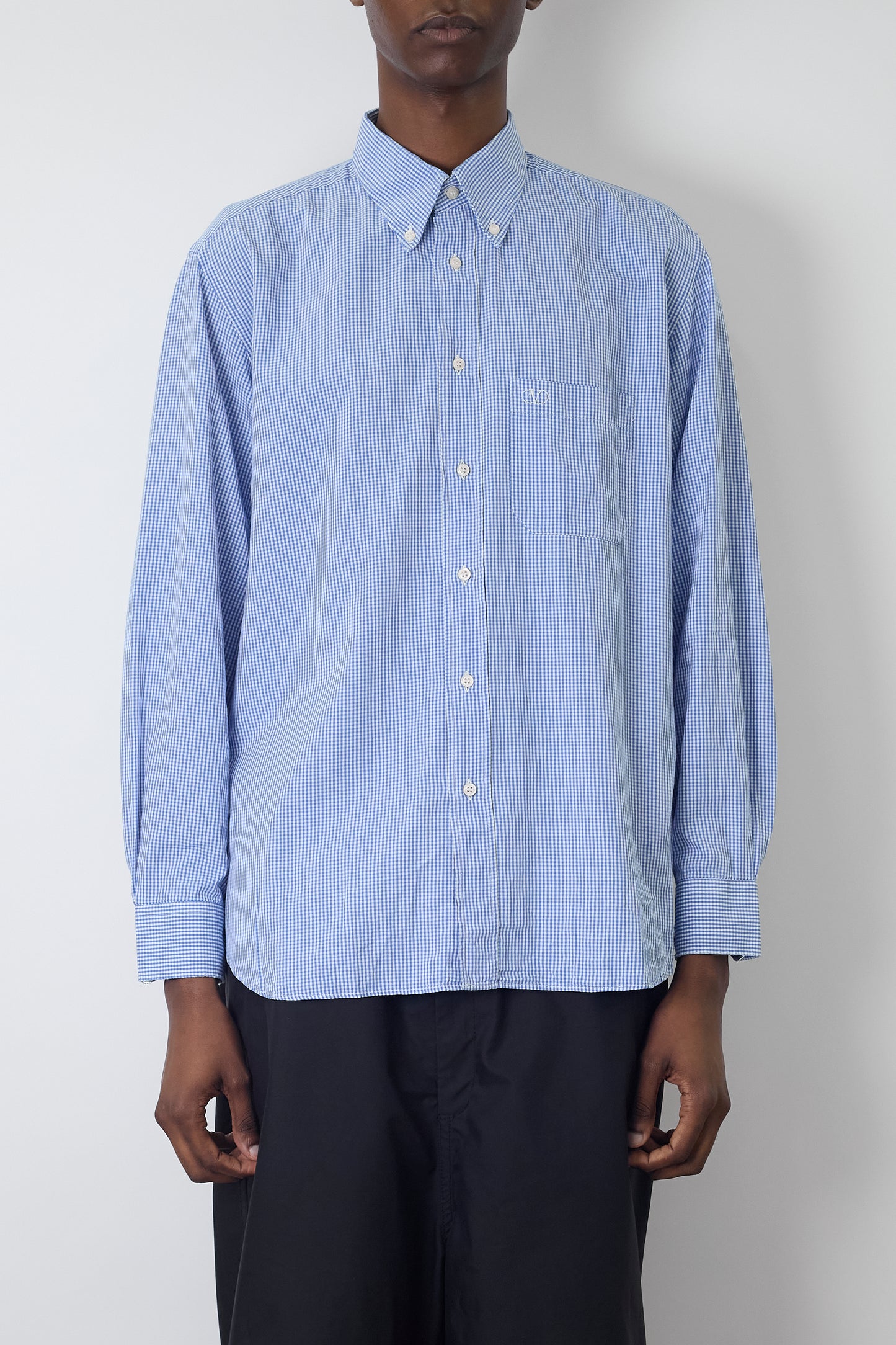VALENTINO BLUE CLASSIC SHIRT MADE IN ITALY