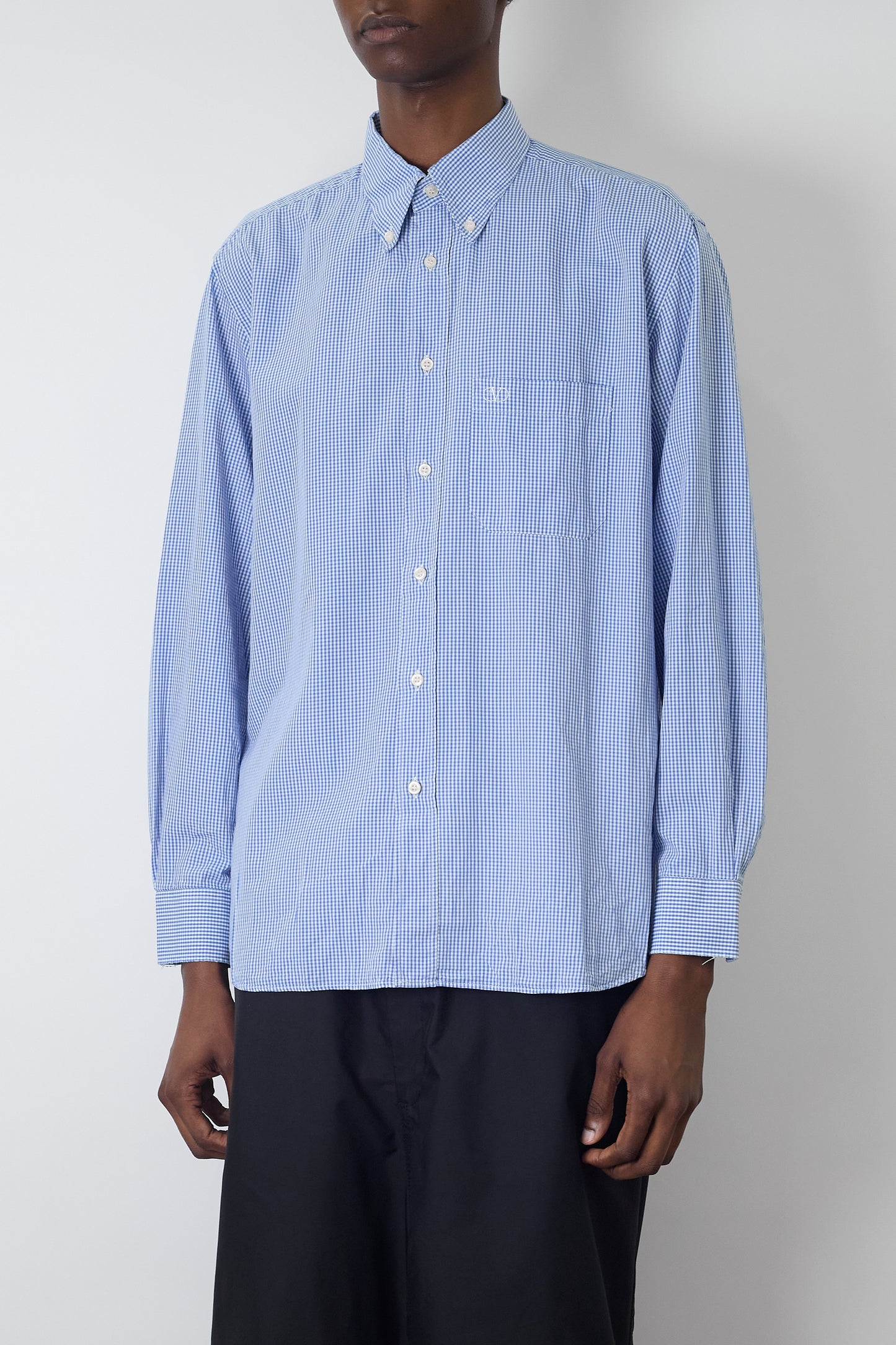 VALENTINO BLUE CLASSIC SHIRT MADE IN ITALY