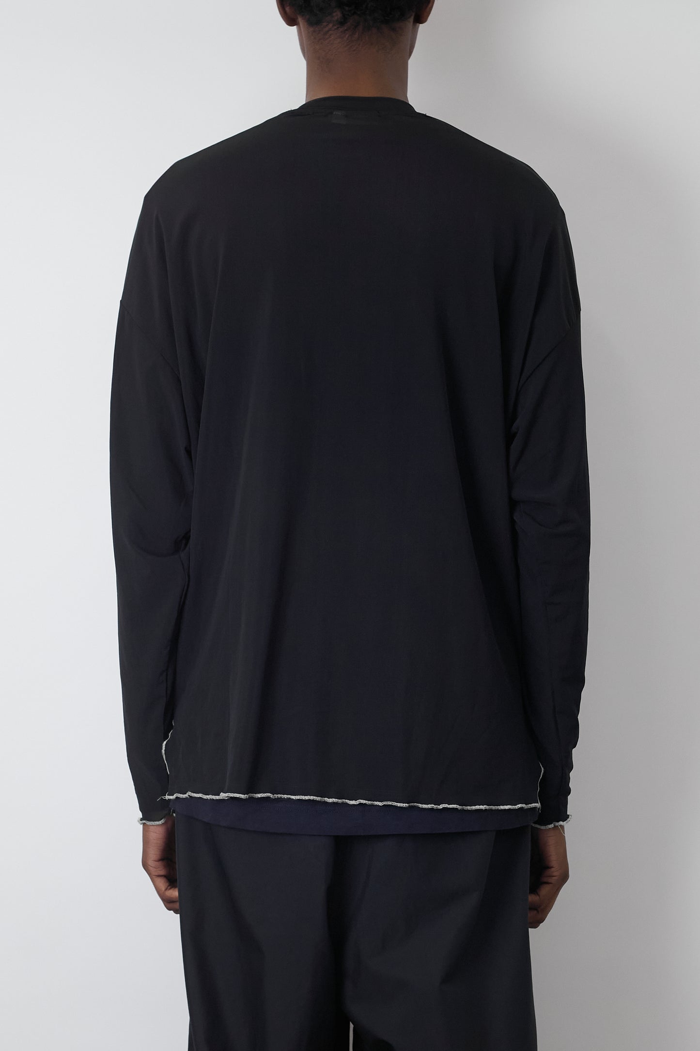 VINTAGE SEE THROUGH BLACK LONG SLEEVE SHIRT MADE IN TURKEY