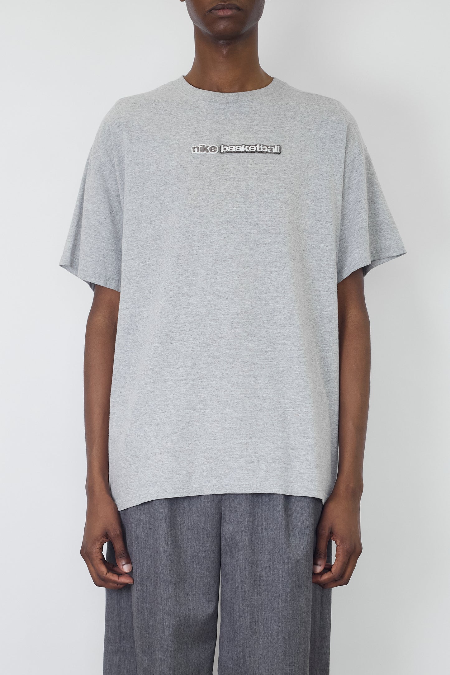 NIKE GRAY COTTON HALF SLEEVE T SHIRT