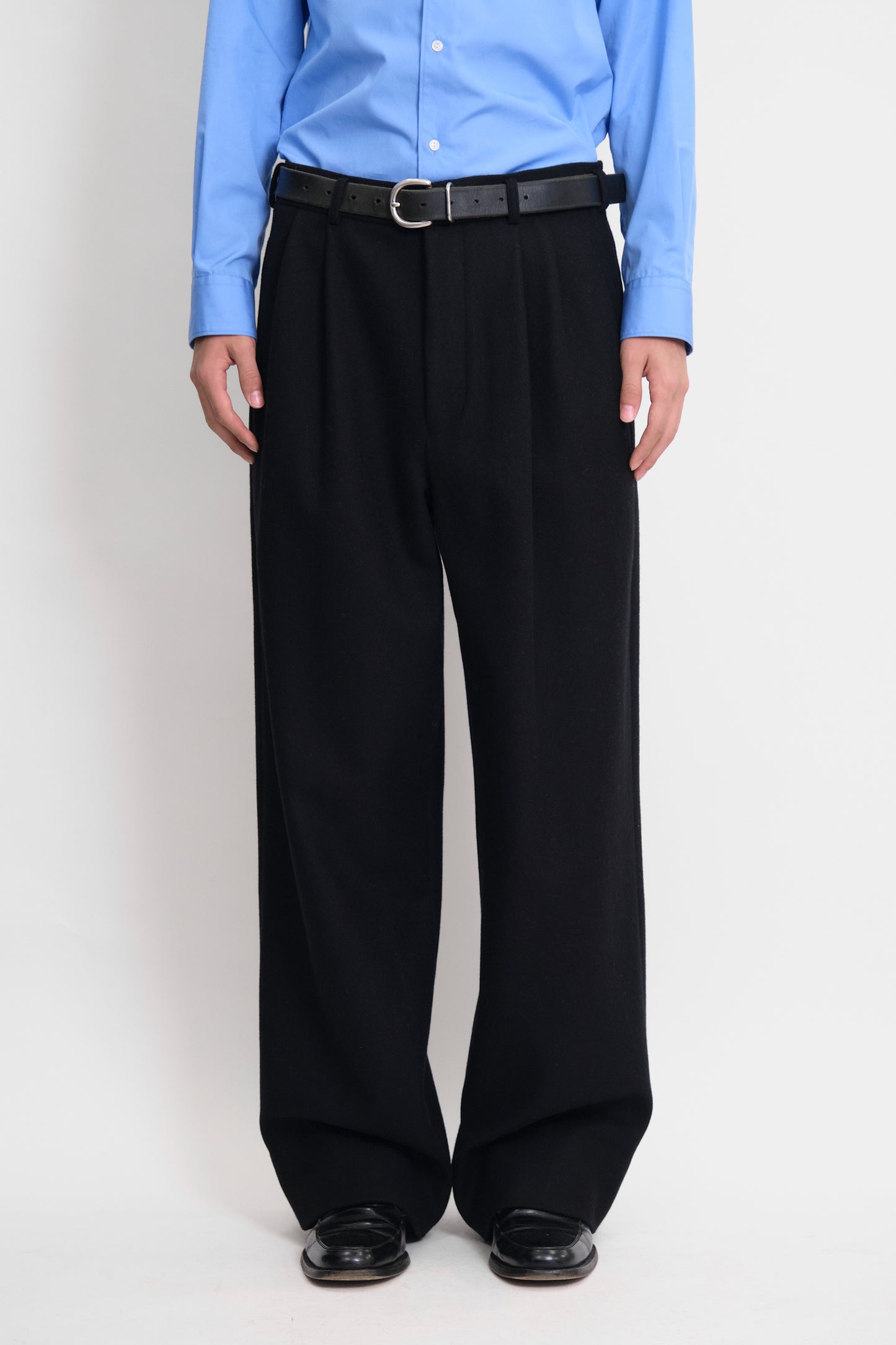 NTRUL CLASSIC MELTON TROUSERS BLACK