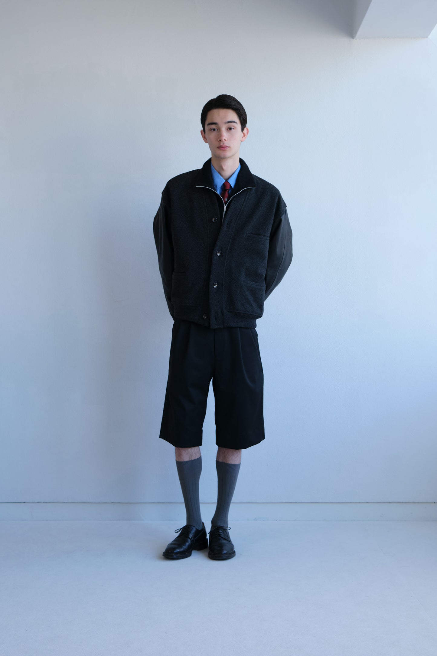 NTRUL SHAGGY ZIP UP KNIT BLACK