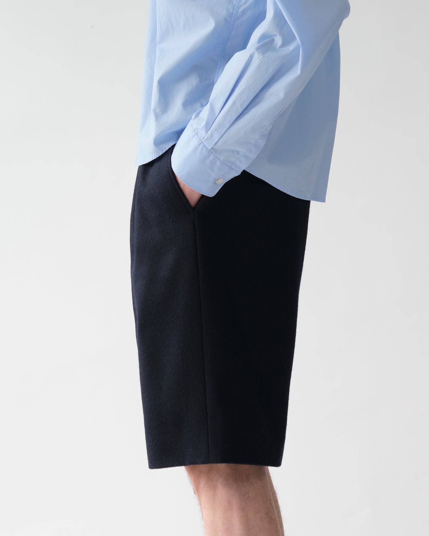 NTRUL MELTON WIDE SHORTS NAVY