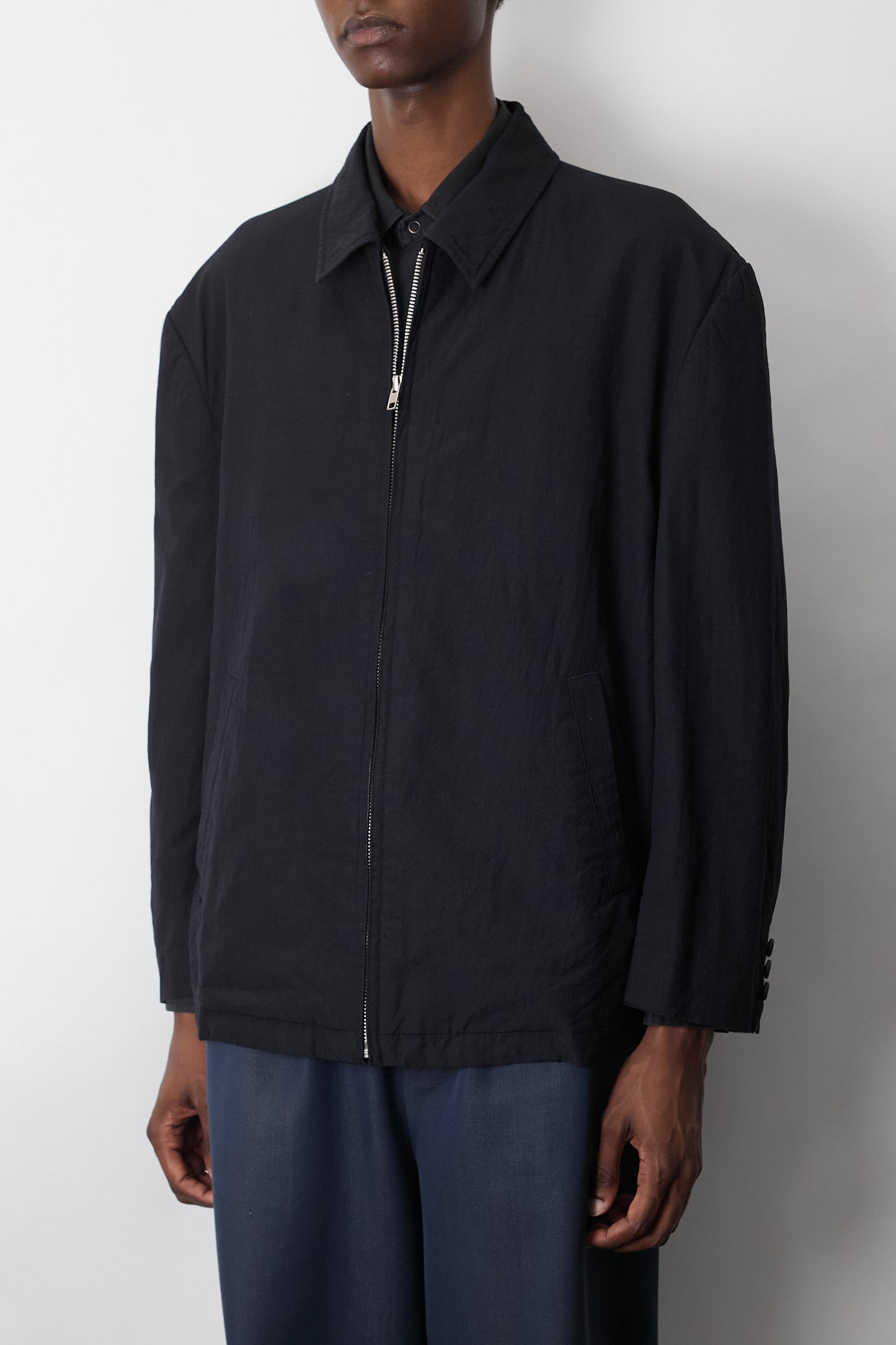 COMME DES GARCONS HOMME WOOL GABARDINE SHORT JACKET