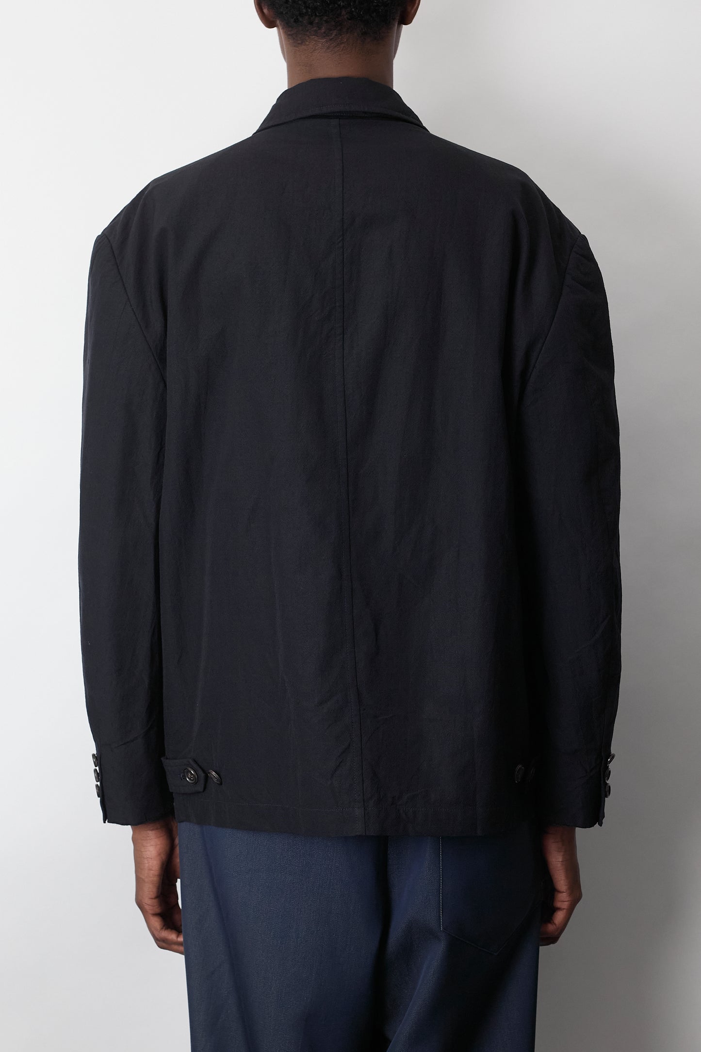 COMME DES GARCONS HOMME WOOL GABARDINE SHORT JACKET