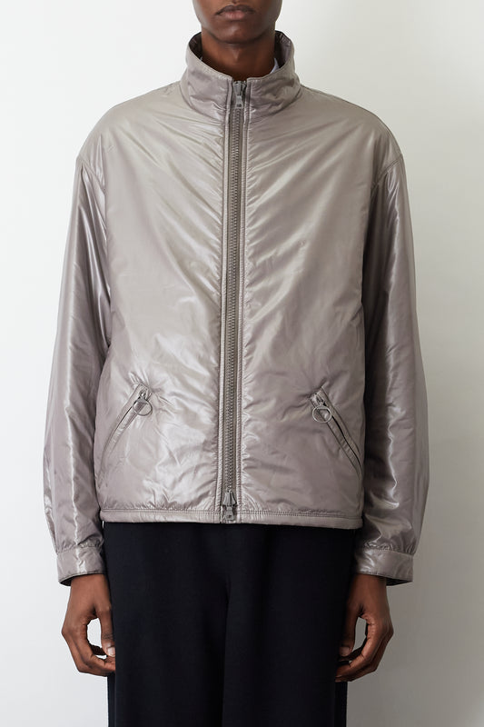 PRADA SPORT SILVER TECH NYLON PADDED JACKET