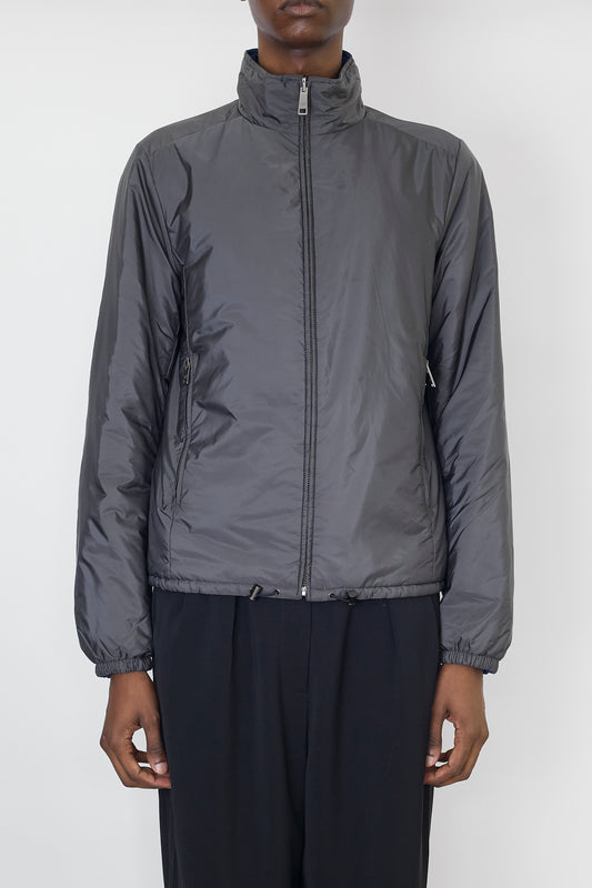 PRADA GRAY NAVY REVERSIBLE PADDED JACKET