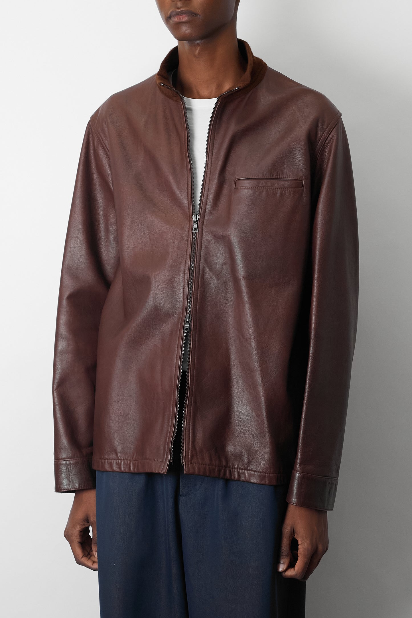 A.P.C. SINGLE LEATHER JACKET MADE IN FRANCE