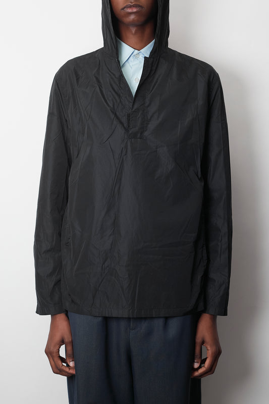 PRADA BLACK TECH NYLON HALF ZIP HOODIE JACKET