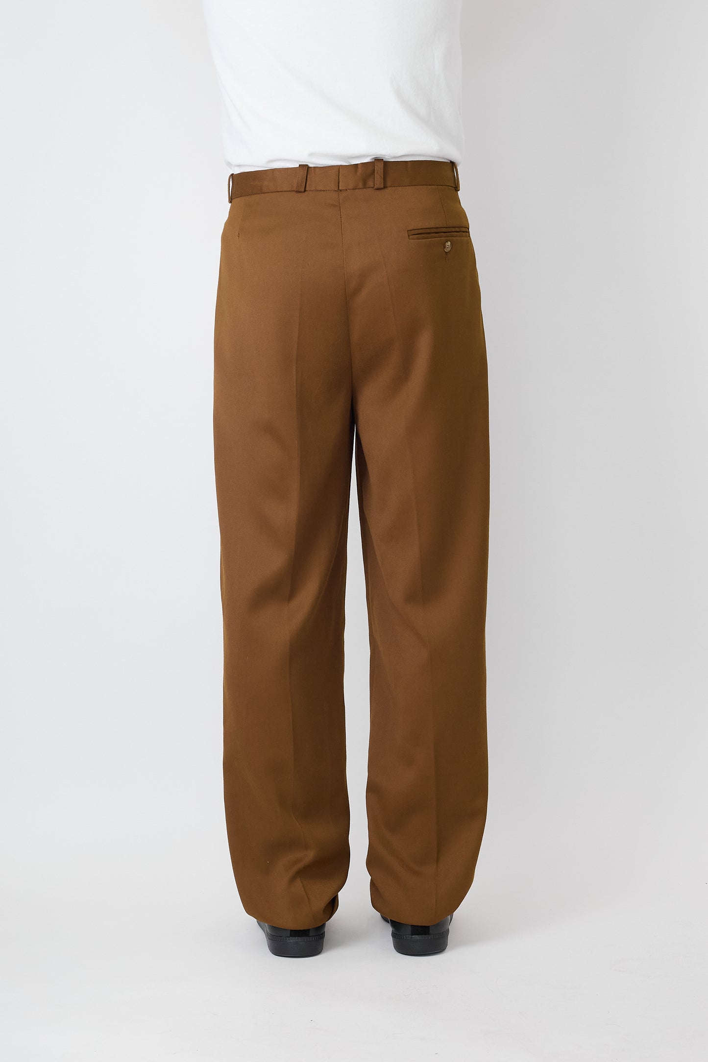 VINTAGE BROWN WIDE PANTS MADE IN FRANCE