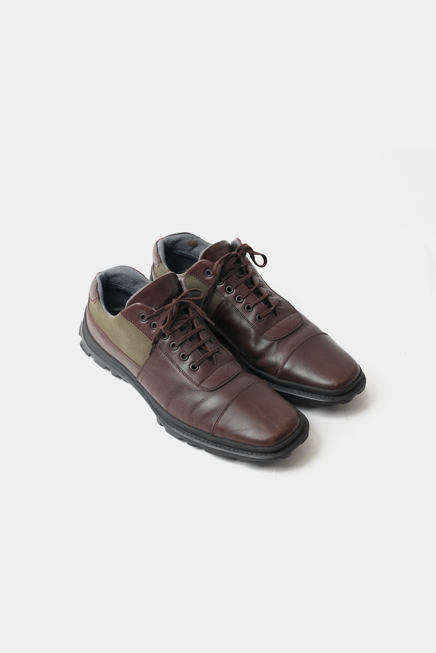 MIU MIU BROWN ACTIVE LEATHER SHOES