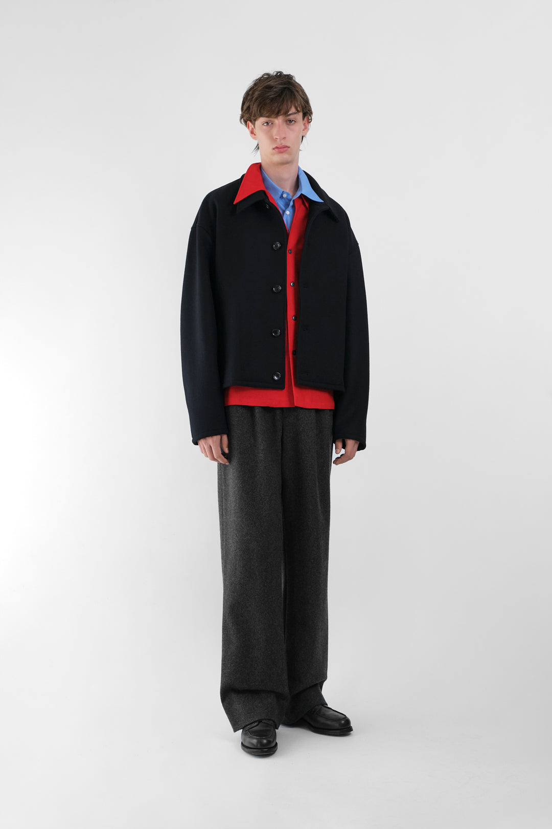 NTRUL CLASSIC MELTON TROUSERS GRAY