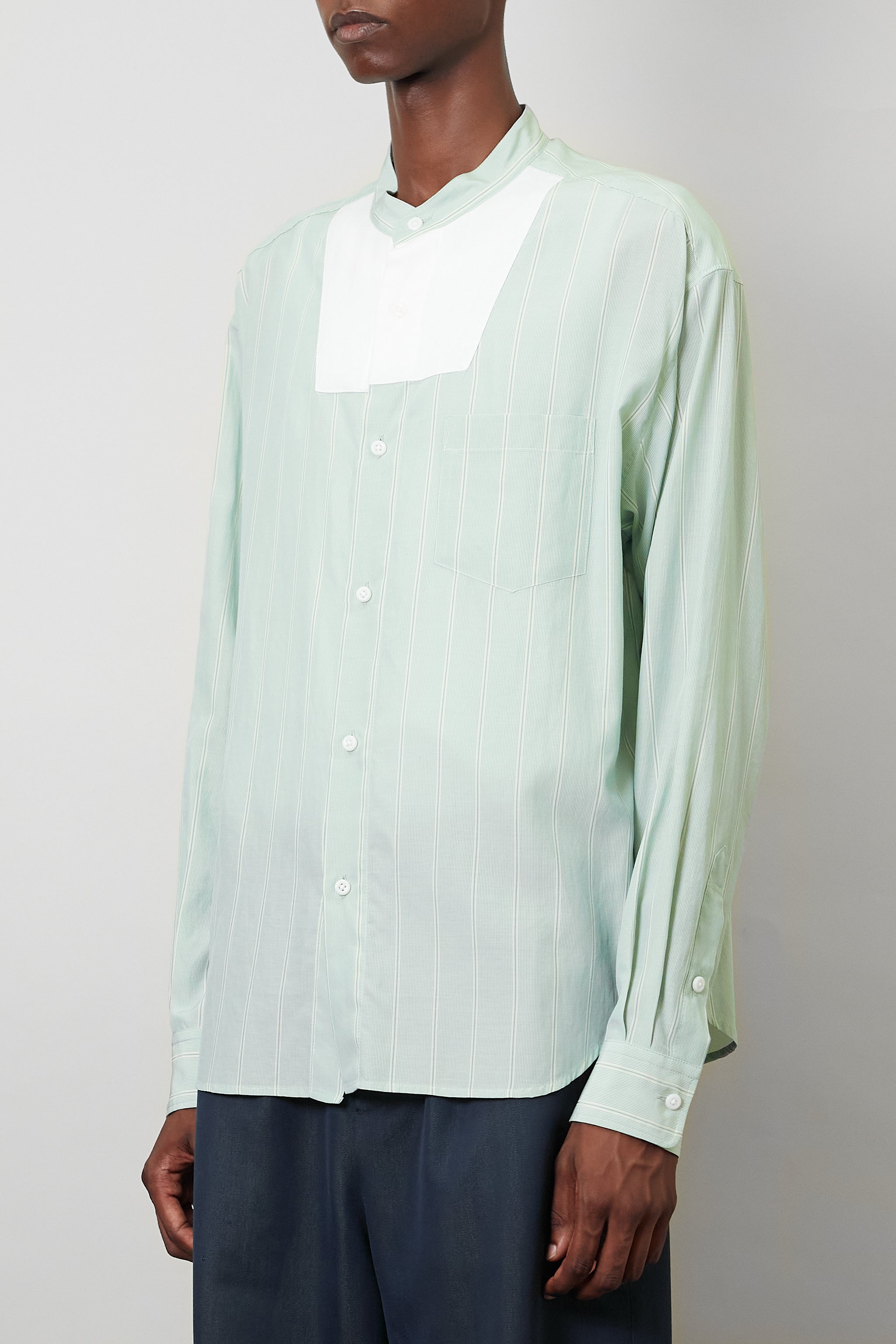 ABELIA EDOWARD GOUCHA Midway Shirtスタンドカラーシャツ