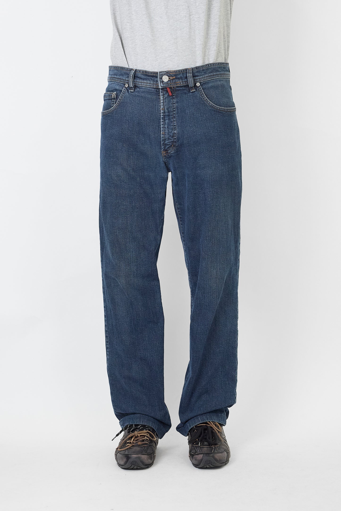 PIERRE CARDIN INDIGO DENIM WIDE PANTS MADE IN GERMANY