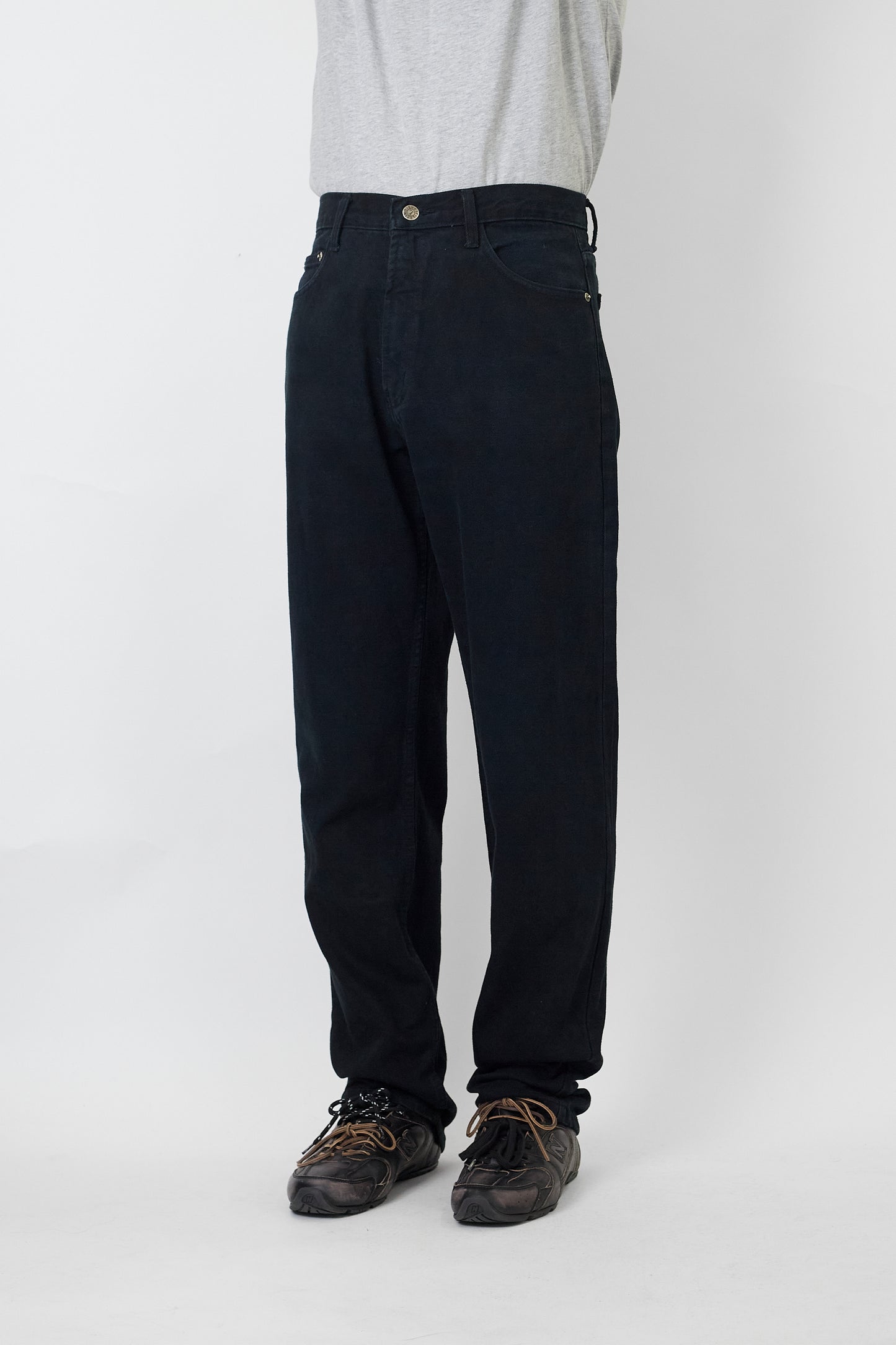 LATINO JEANS BLACK DENIM WIDE PANTS