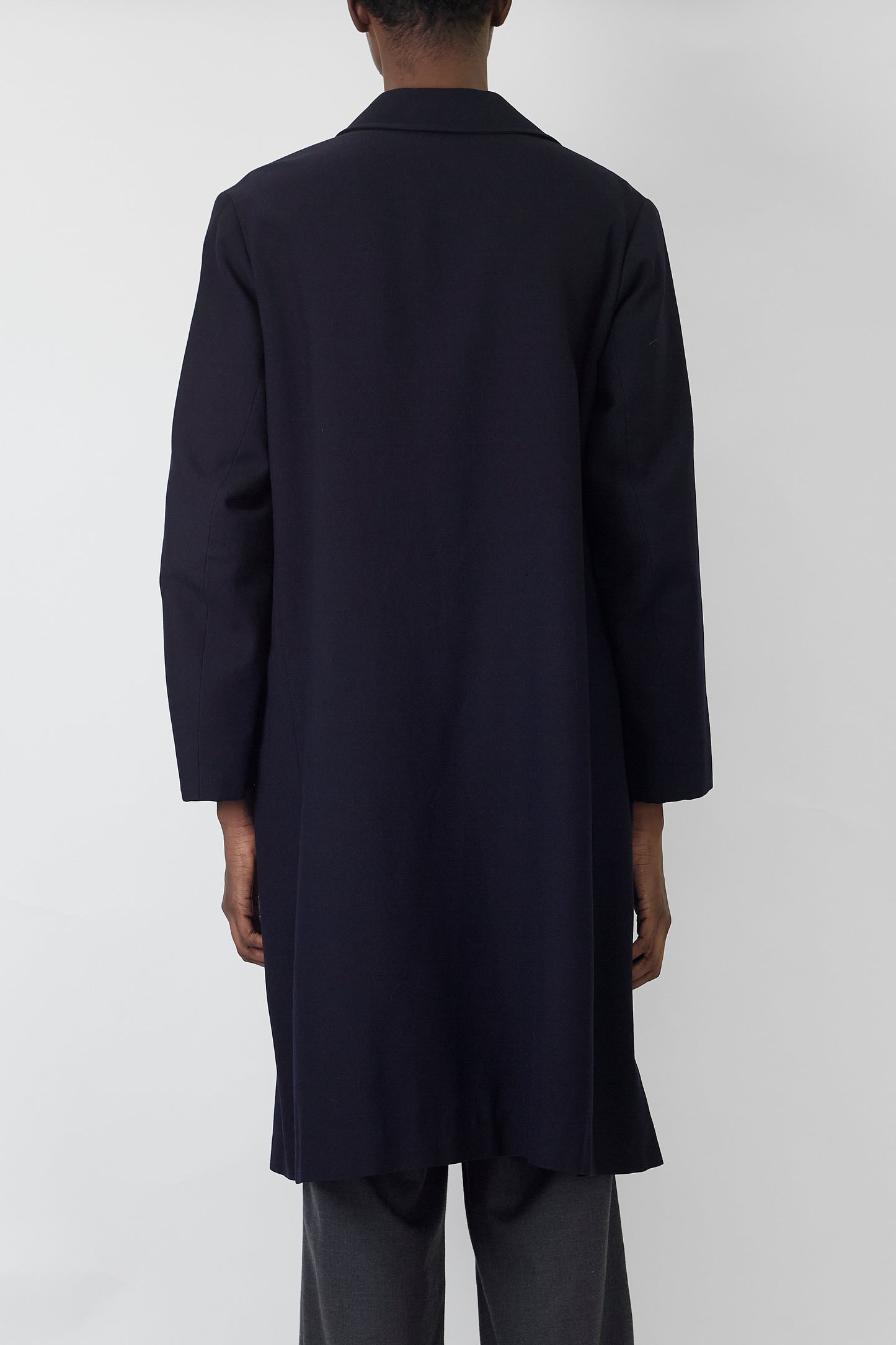 VINTAGE NAVY WOOL LONG COAT