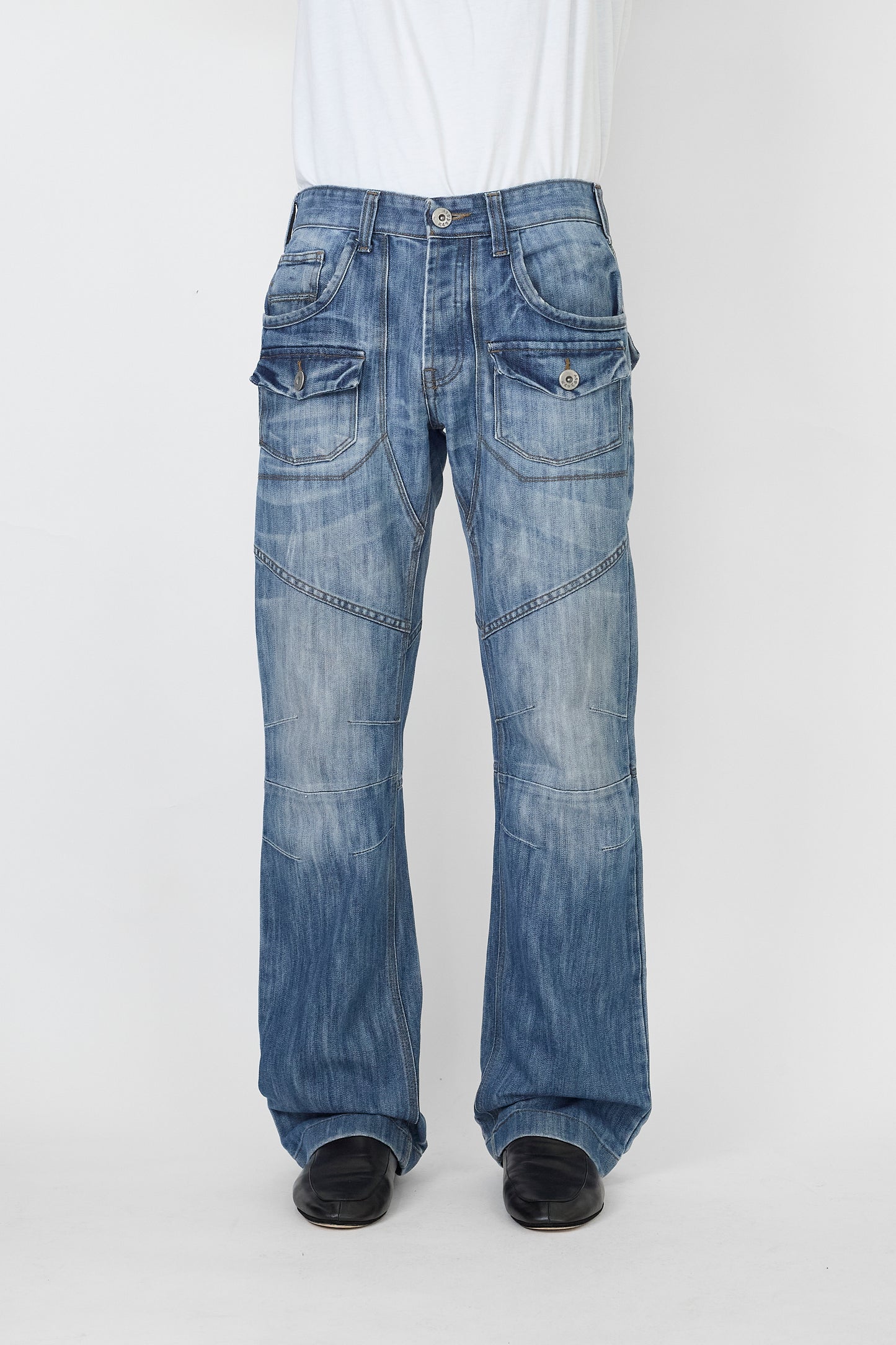AIRWALK DENIM BLUE DENIM WIDE PANTS