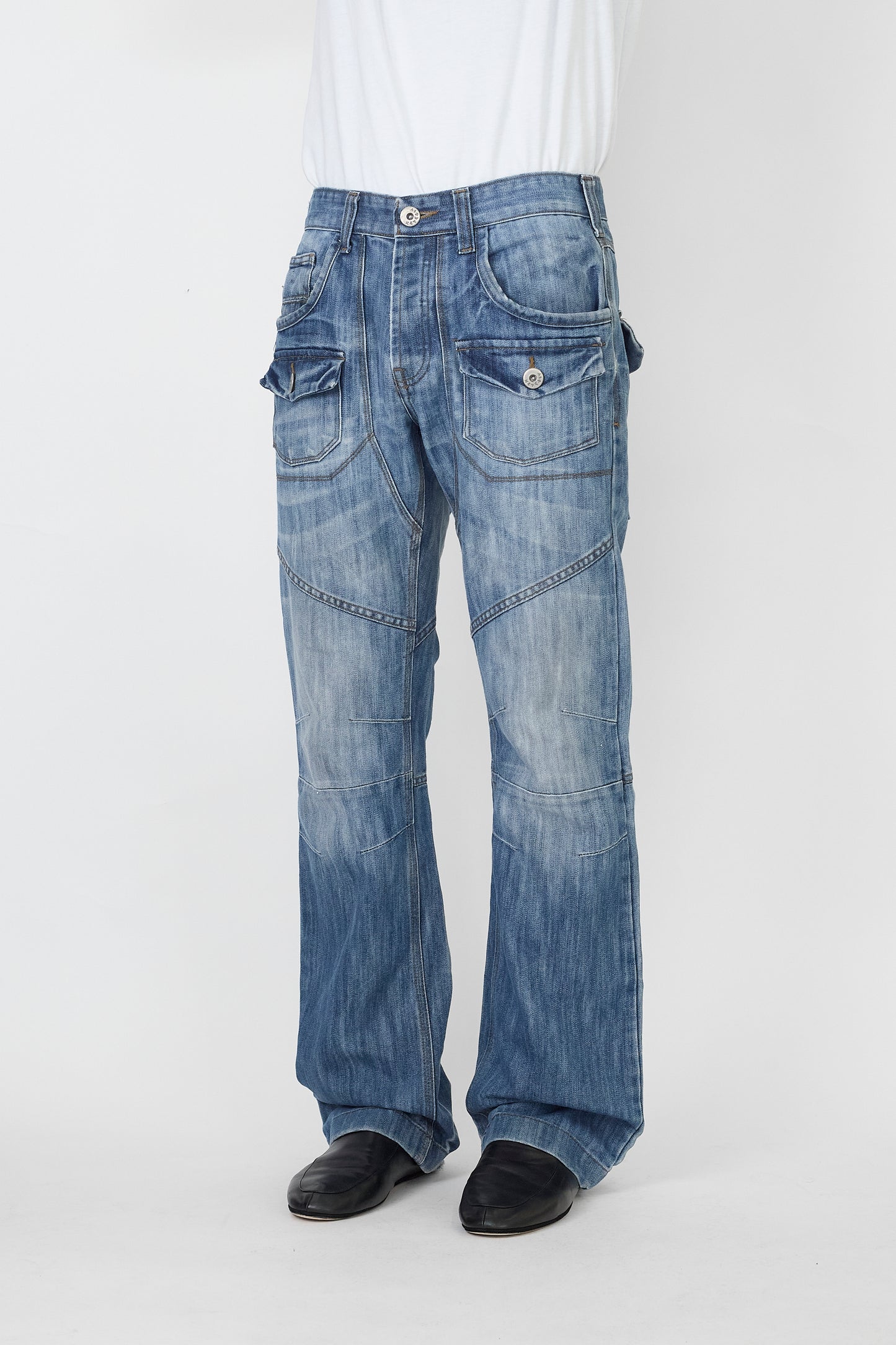 AIRWALK DENIM BLUE DENIM WIDE PANTS