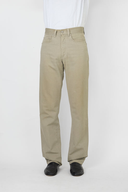 VERSACE JEANS COUTURE BEIGE COTTON PANTS MADE IN ITALY