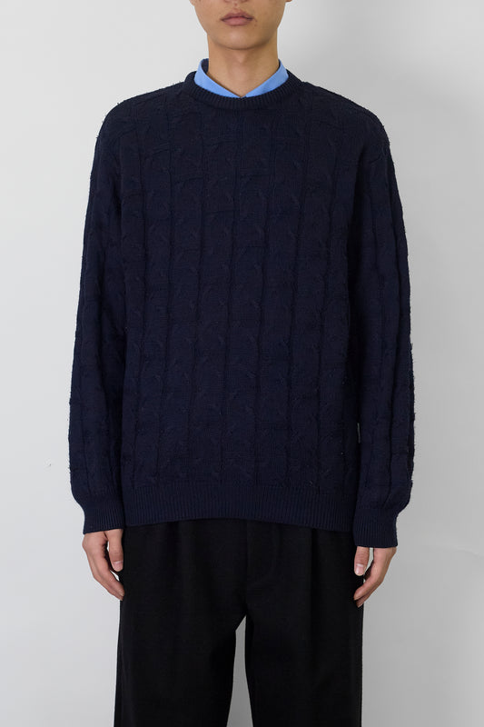 PIERRE CARDIN DESIGNED NAVY WOOL KINT