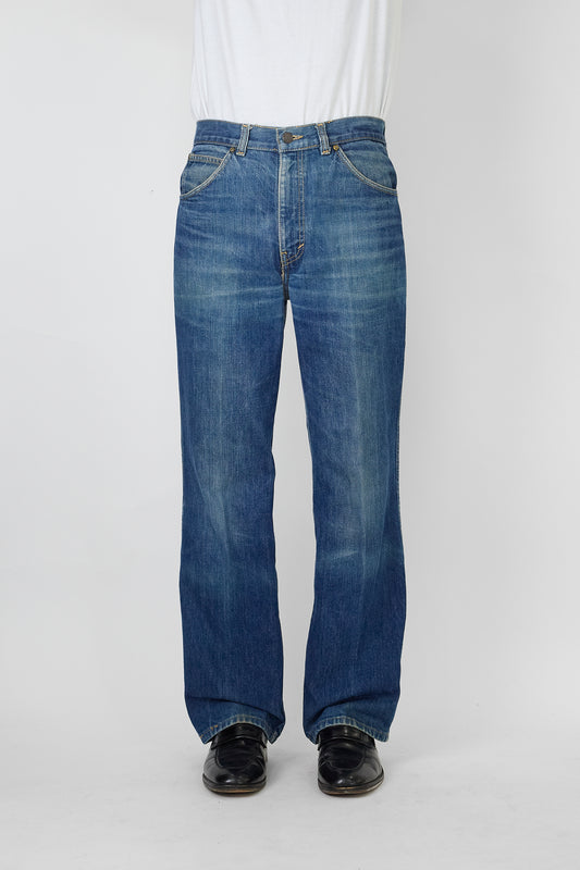 VINTAGE BLUE DENIM WIDE PANTS