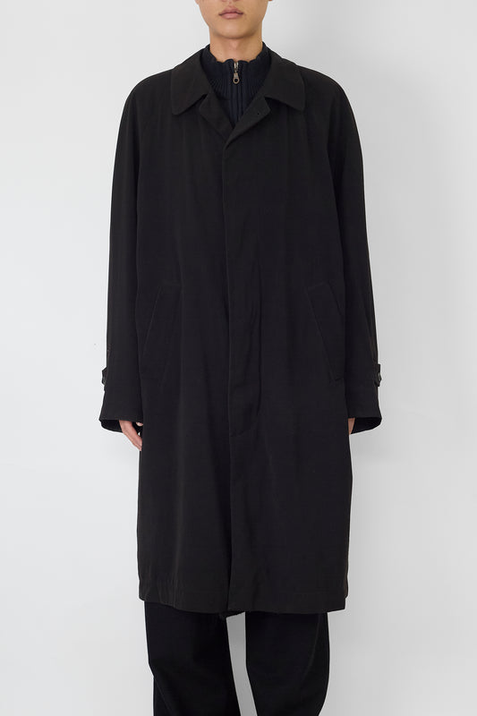 VINTAGE BLACK LONG COAT MADE IN SPAIN