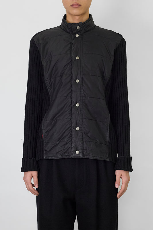 VINTAGE DESIGNED BLACK WOOL KNIT