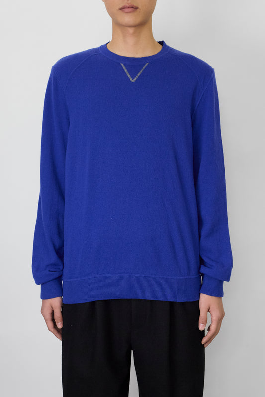 ANDREA FENZI BLUE WOOL KNIT MADE IN ITALY