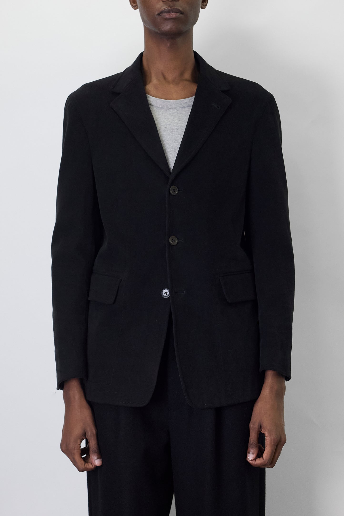 JEAN PAUL GAULTIER HOMME OBJECT BLACK TAILORED JACKET