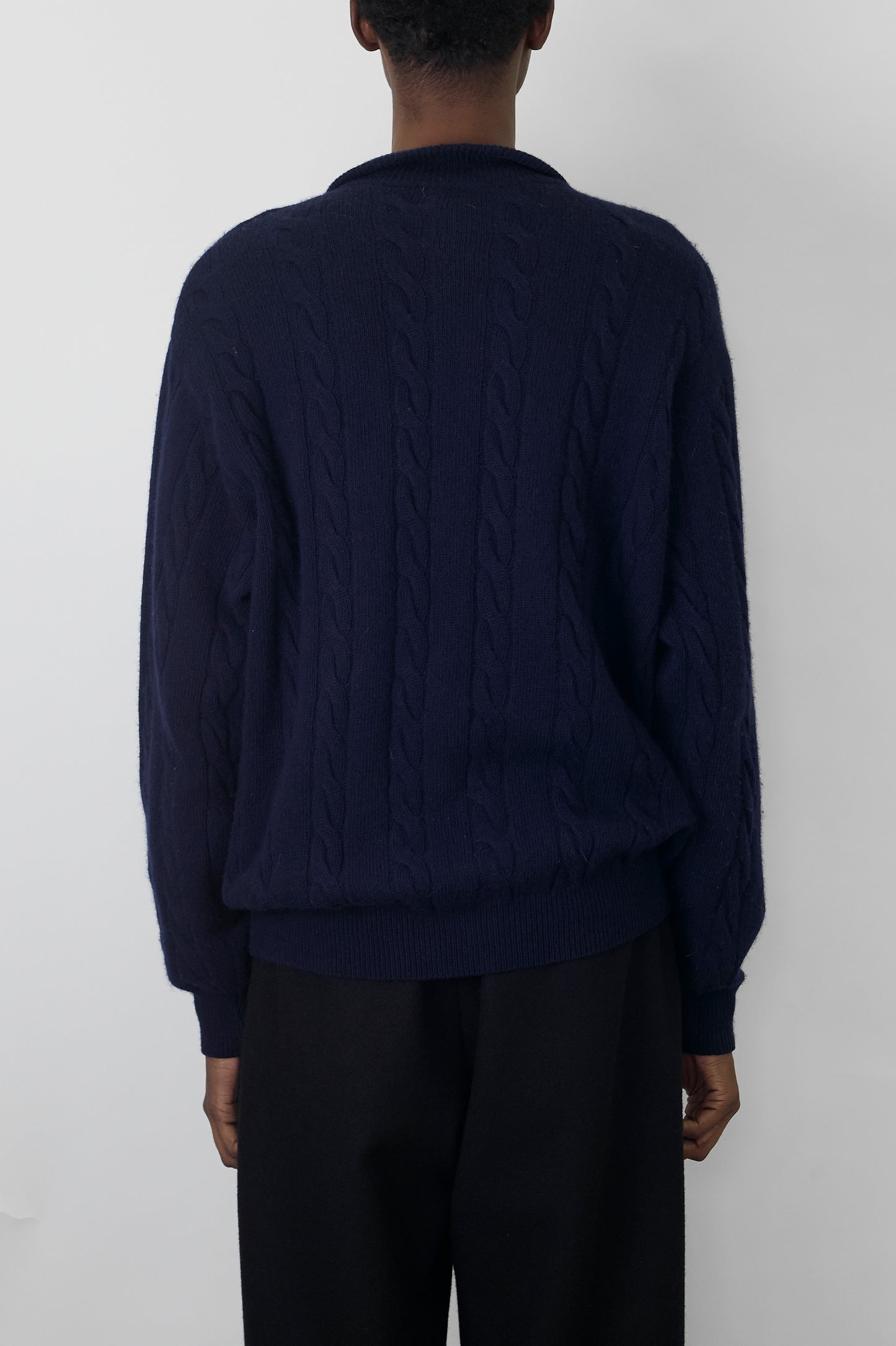 GEORGE DRAGON DESIGNED NAVY WOOL KNIT MADE IN ITALY