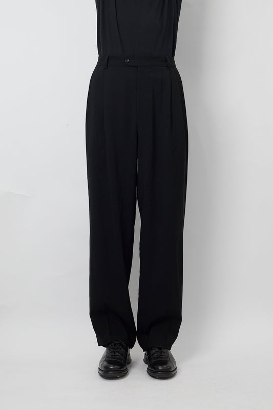 VERRI BLACK WOOL WIDE PANTS MADE IN ITALY