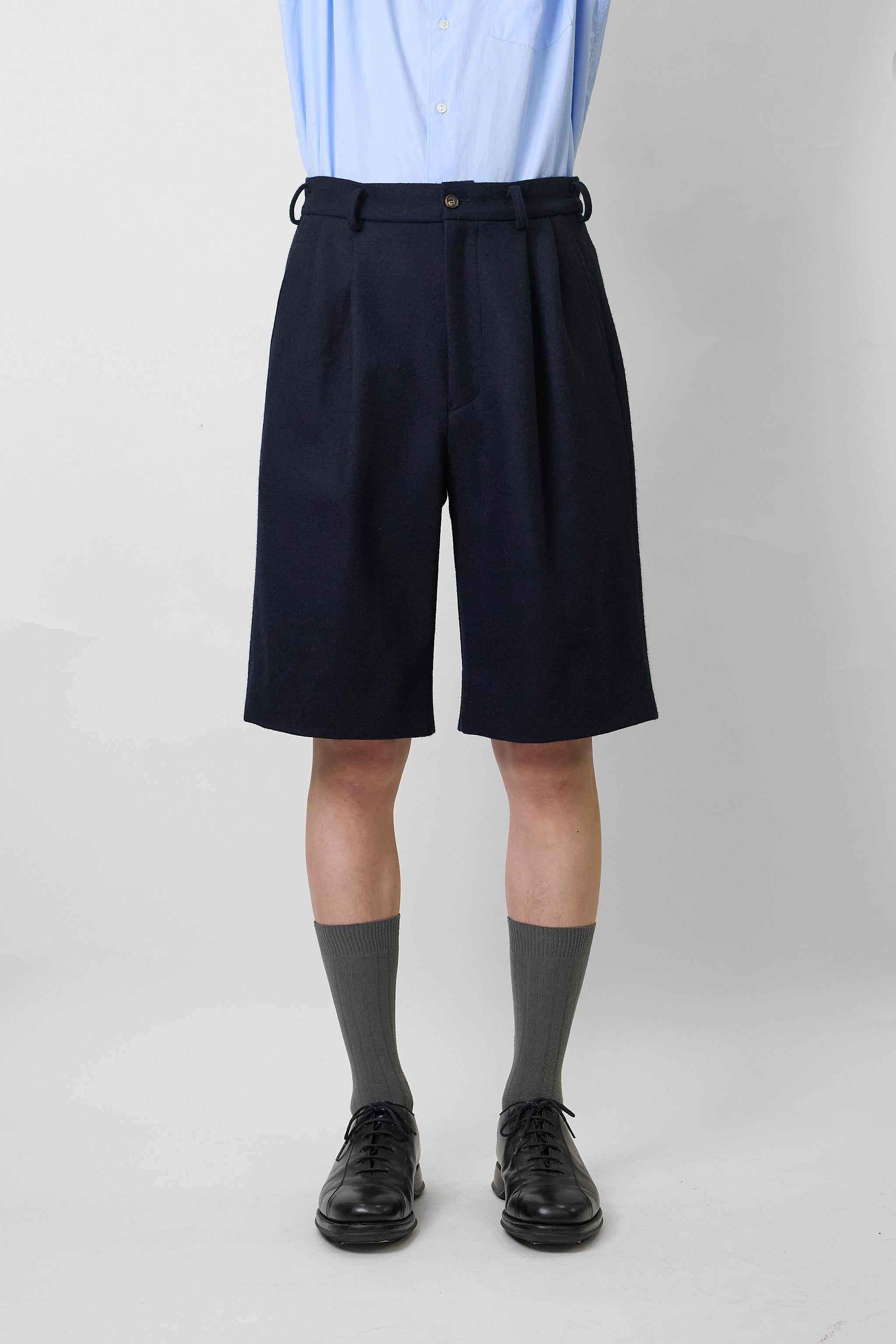 NTRUL MELTON WIDE SHORTS NAVY – DISSONANCE