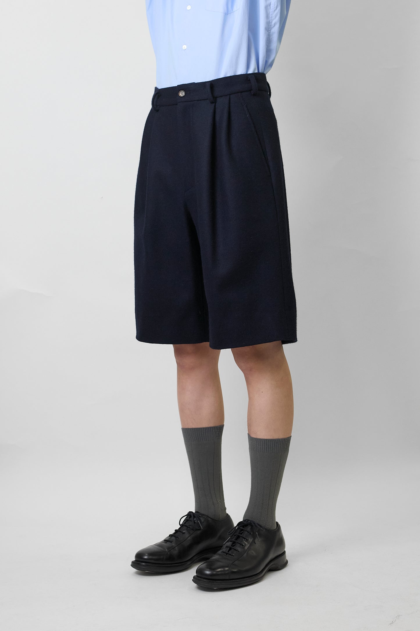NTRUL MELTON WIDE SHORTS NAVY